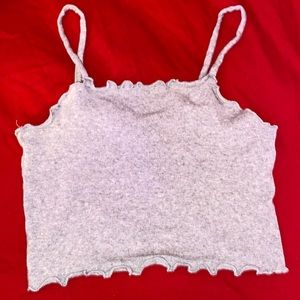 cute grey crop top, only worn 2 times